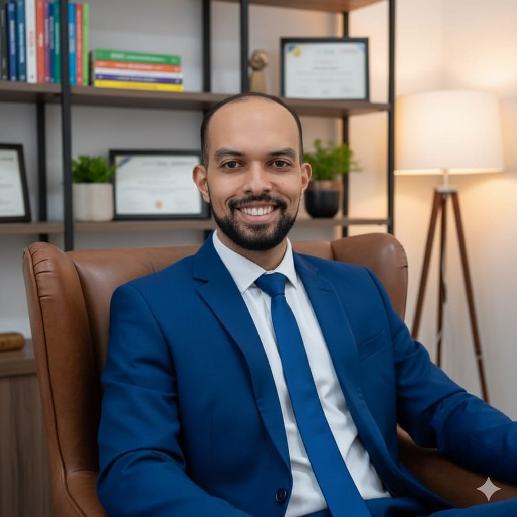 Foto profissional do psicólogo Marcos Wander de Carvalho